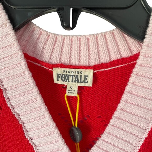 Finding Foxtale Red and Pink Short Sleeve Cardigan - Picture 4 of 6
